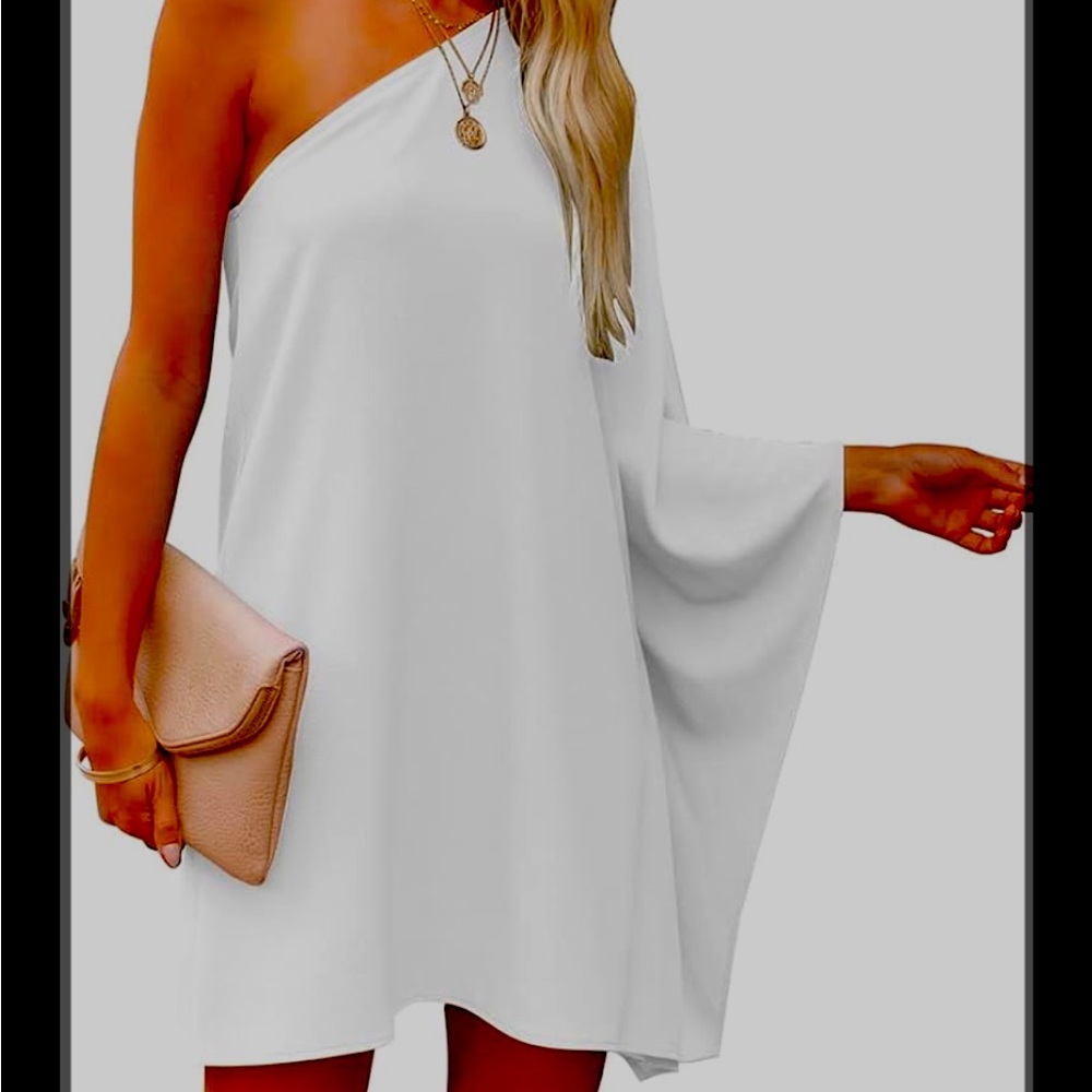 One Shoulder Batwing